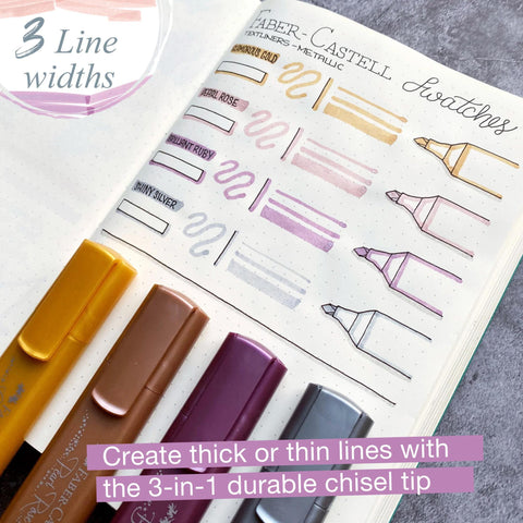 Metallic Textliner 46 Highlighters, Set of 4