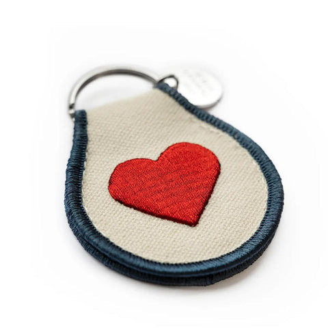 Classic Heart Patch Keychain