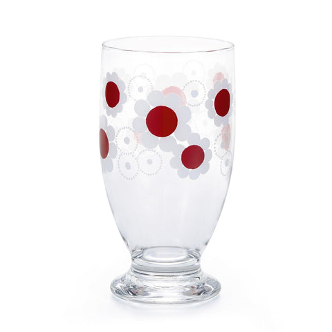 Retro Footed Glass Cup, Dahlia