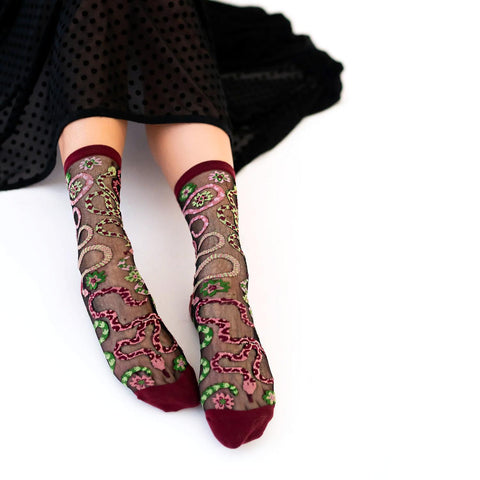Serpentine Sheer Socks