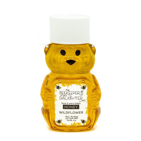 Mini Raw Wildflower Honey Bear