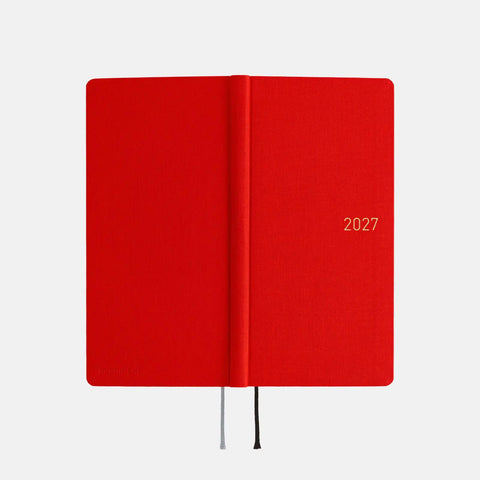 Hobonichi Techo Weeks 2027 Planner, Poppy Red