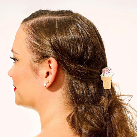 Sprinkle Ice Cream Mini Hair Claw