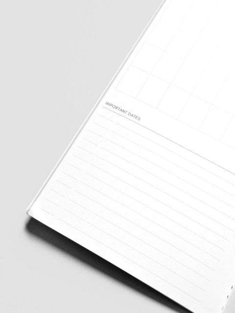 Monthly Admin Travel Notebook, A5 Slim