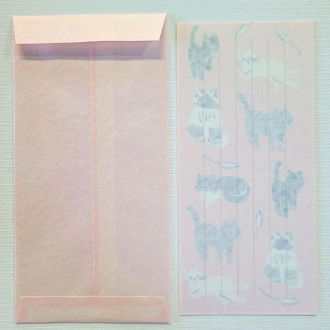 Pink Cats Stationery Set