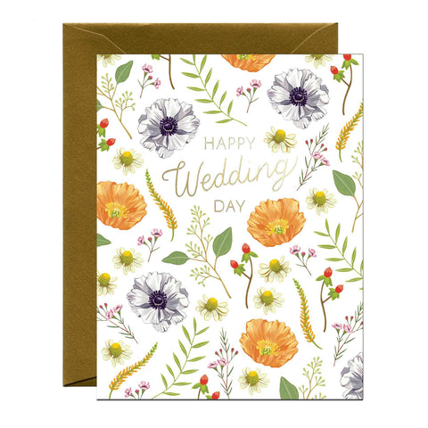 Happy Wedding Day Foil Stamped Card