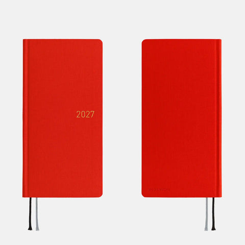 Hobonichi Techo Weeks 2027 Planner, Poppy Red