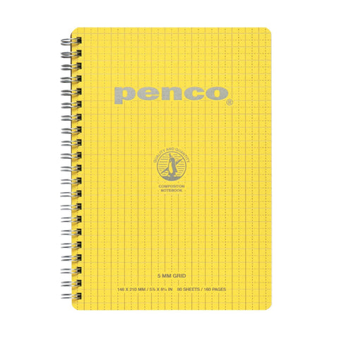 Wirebound A5 Grid Notebooks