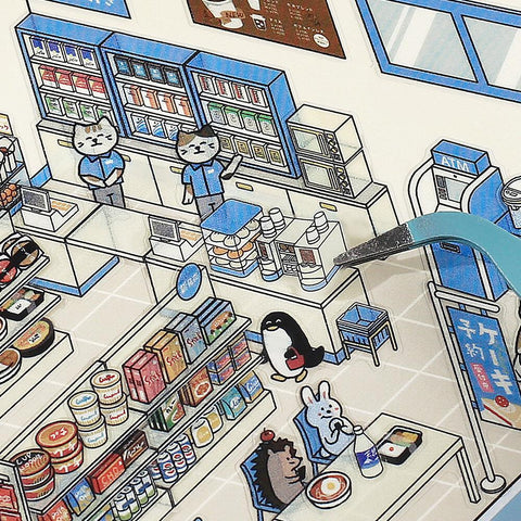 Convenience Store Isometric Sticker Scene