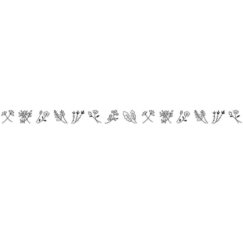 PLUS Petit Deco Rush Tape, Monochromatic Flowers
