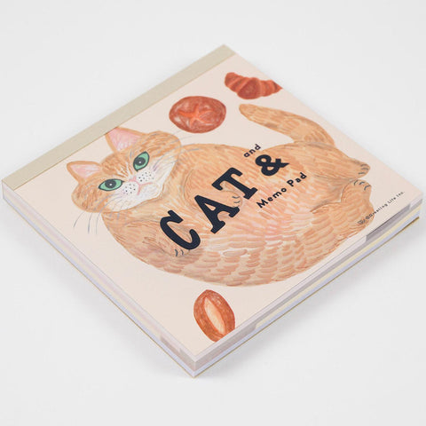 Sodeyama Kahoko Cats Memo Pad, Beige