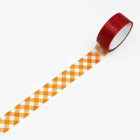 POPPiE Orange Plaid Clear Tape