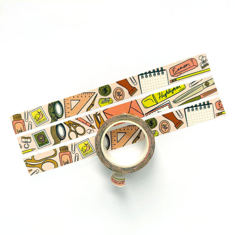 Stationery Pattern Washi Tape