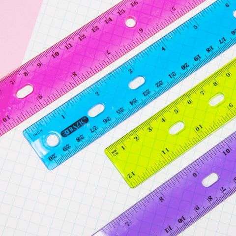Character Ruler Color:blue Colored Rulers – Zakka Joy