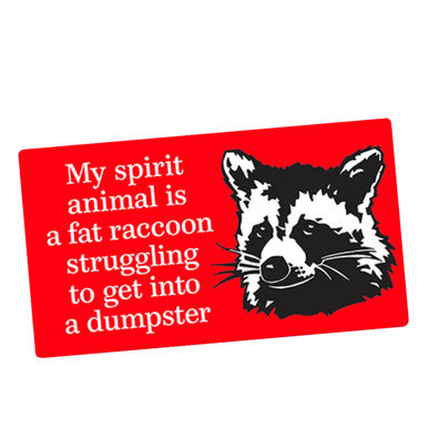 Fat Raccoon Sticker
