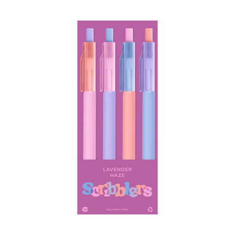 Scribblers Ballpoint Pens, Sets of 4