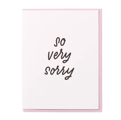 So Very Sorry Card