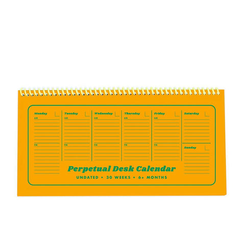 Orange Perpetual Desk Calendar