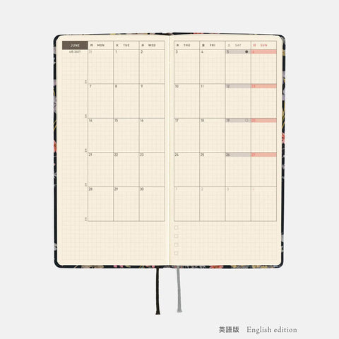 Hobonichi Techo Weeks 2027 Planner, Liberty Fabrics: Floral Remedy