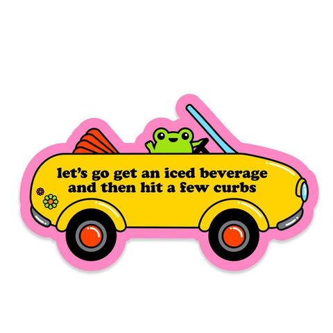 Bad Driver Frog Sticker