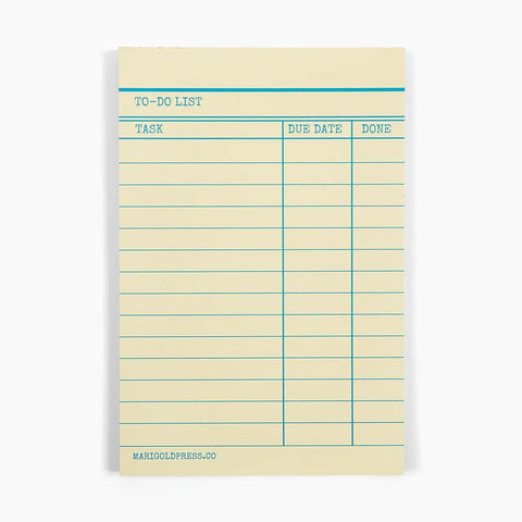 Library Card To-Do List Notepads