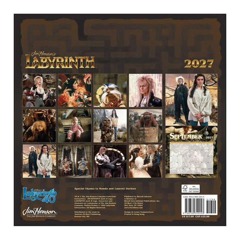 Labyrinth 2027 Wall Calendar