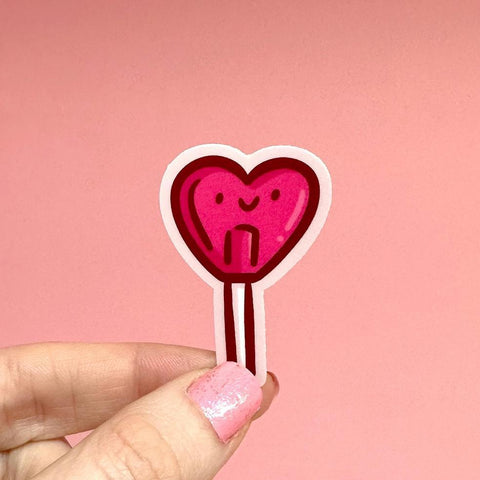 Heart Lollipop Mini Sticker