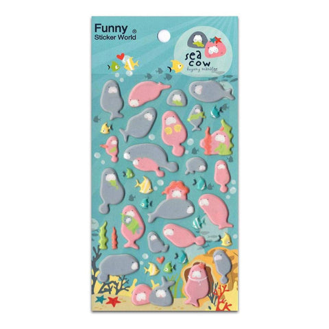 Manatee Puffy Stickers