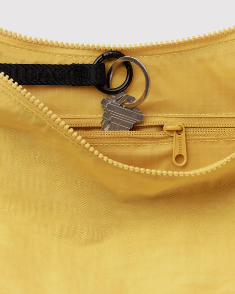 Medium Nylon Crescent Bag: Sunflower