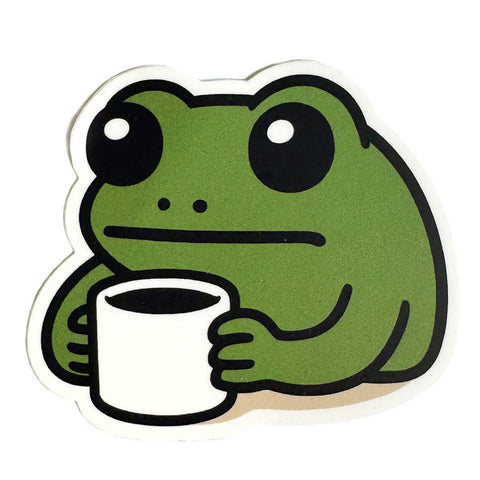 Coffee Frog Sticker