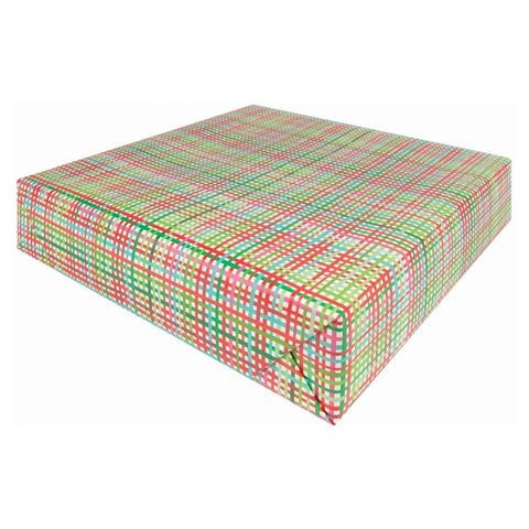 Festive Grid Wrapping Paper Roll