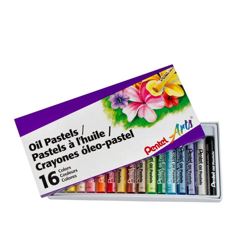 Pentel Arts Oil Pastels, Set of 16