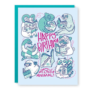 Filthy Animals Birthday Card