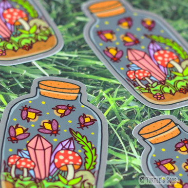 Fireflies Terrarium Sticker