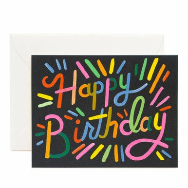 Fireworks Birthday Card