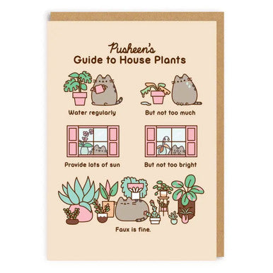 Guide to Houseplants Pusheen Card