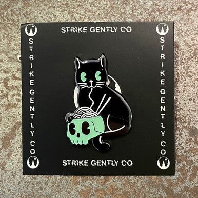 Glowing Ramen Cat Enamel Pin