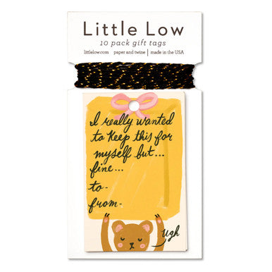 Greedy Bear Gift Tags