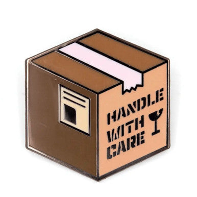 Handle with Care Enamel Pin