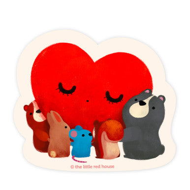 Heart Animal Friends Sticker