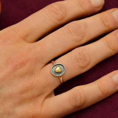 Shadowbox Heart Ring