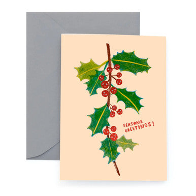 Holly Faces Card