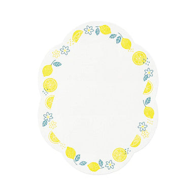 Die Cut Letterpress Stationery Set, Lemon