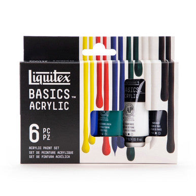 Liquitex BASICS Acrylic Paint, 6 Color Set