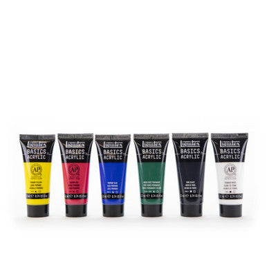 Liquitex BASICS Acrylic Paint, 6 Color Set