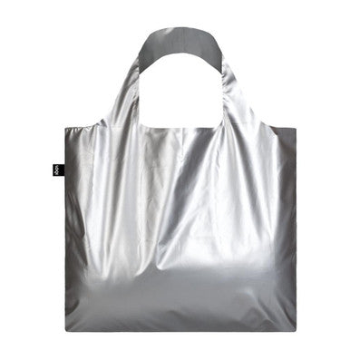 Silver Matte Metallic Tote Bag