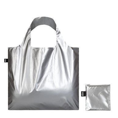 Silver Matte Metallic Tote Bag