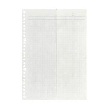 Wide Folded Loose Leaf Graph Paper, B5
