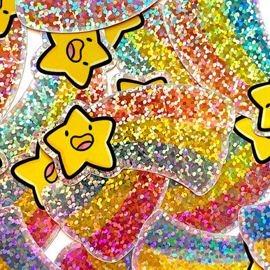 Holographic Shooting Star Mini Sticker