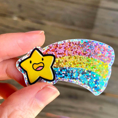 Holographic Shooting Star Mini Sticker